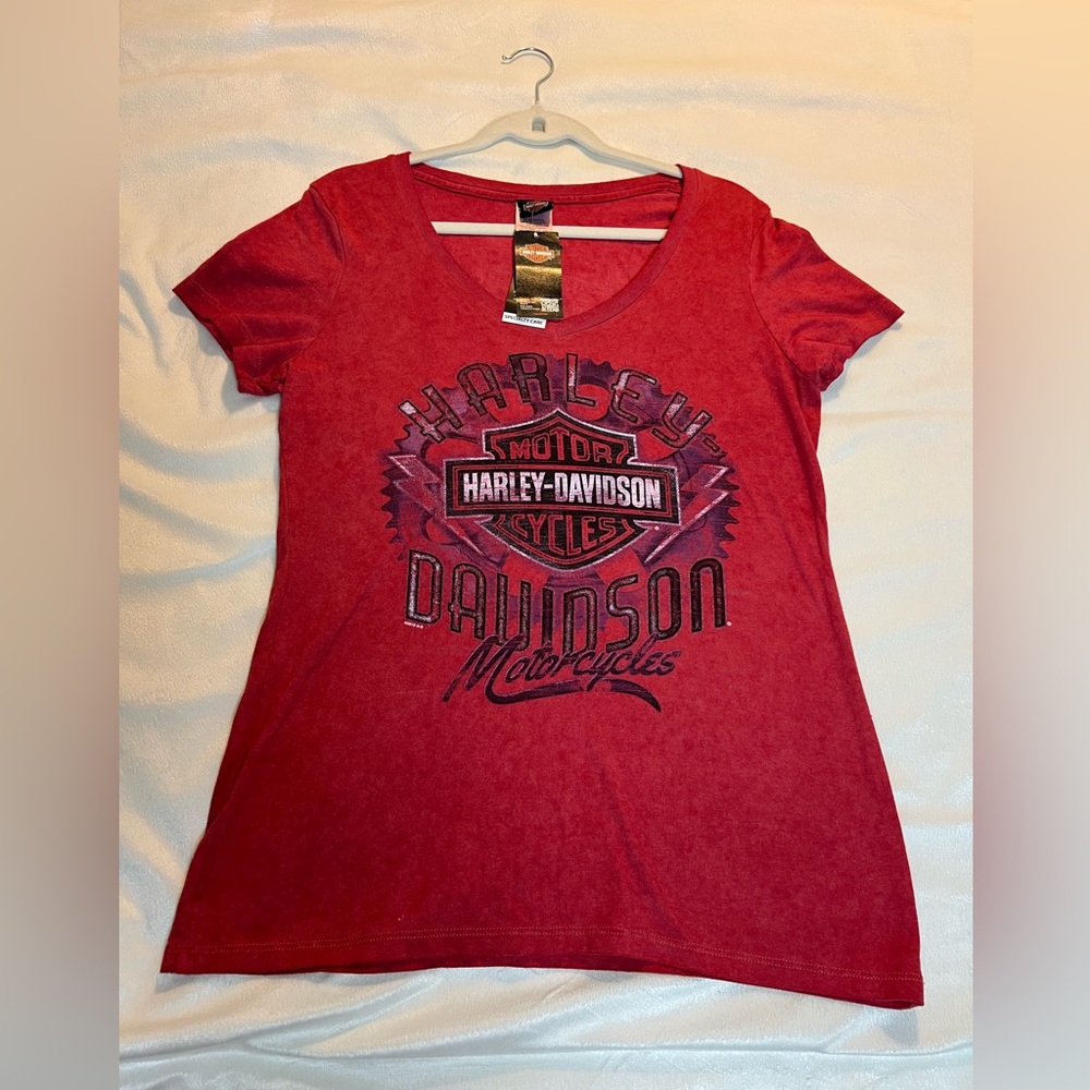 Harley-Davidson‎ Red and Black Shirt Size Large